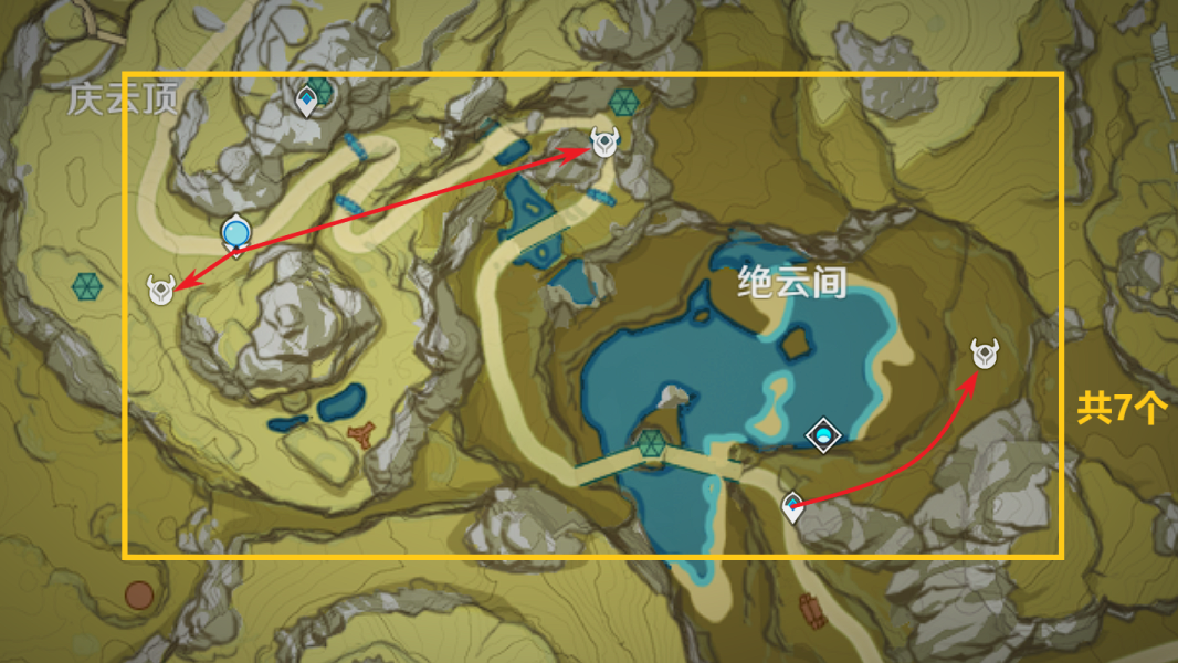 《原神》3.8盗宝团讨伐路线分布图
