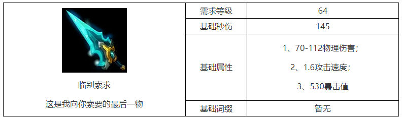 《火炬之光：无限》临别索求属性怎么样