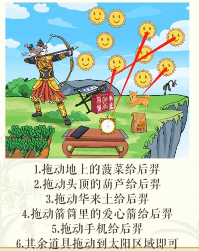 《文字玩出花》后羿射日怎么过