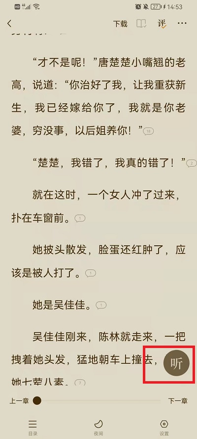 番茄小说怎样设置听书(番茄小说设置听书的方法)