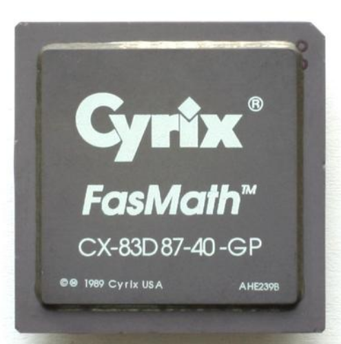 1989年，Cyrix发布了他们的第一个协处理器FasMath 83D87和83S87